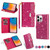 Multi-card Slots Laser Carving Glitter Zipper Leather Case