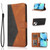 Dual-color Stitching Leather Phone Case