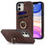 Vintage Patch Leather Phone Case with Ring Holder
