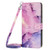 Crossbody Painted Marble Pattern Leather Phone Case