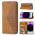 Cubic Grid Calf Texture Magnetic Closure Leather Phone Case