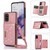 Three-fold RFID Leather Phone Case with Lanyard
