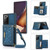Three-fold RFID Leather Phone Case with Lanyard