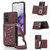 Three-fold RFID Leather Phone Case with Lanyard