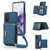 Three-fold RFID Leather Phone Case with Lanyard