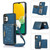 Three-fold RFID Leather Phone Case with Lanyard