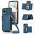 Three-fold RFID Leather Phone Case with Lanyard