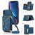 Three-fold RFID Leather Phone Case with Lanyard