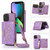 Three-fold RFID Leather Phone Case with Lanyard