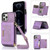 Three-fold RFID Leather Phone Case with Lanyard