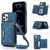 Three-fold RFID Leather Phone Case with Lanyard