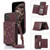 Three-fold RFID Leather Phone Case with Lanyard