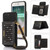 Three-fold RFID Leather Phone Case with Lanyard