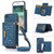 Three-fold RFID Leather Phone Case with Lanyard