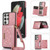 Three-fold RFID Leather Phone Case with Lanyard