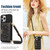 Three-fold RFID Leather Phone Case with Lanyard