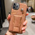 Side Leather Rotation Card Holder Phone Case