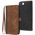 Side Buckle Double Fold Hand Strap Leather Phone Case