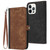Side Buckle Double Fold Hand Strap Leather Phone Case