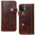 Denior Oil Wax Cowhide DK Magnetic Button Leather Phone Case