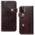 Denior Oil Wax Cowhide DK Magnetic Button Leather Phone Case