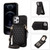Rhombic Texture RFID Phone Case with Lanyard & Mirror