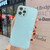 Solid Color Tempered Glass Phone Case