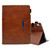 Suede Cross Texture Magnetic Clasp Leather Tablet Case