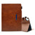 Suede Cross Texture Magnetic Clasp Leather Tablet Case