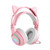 T25 RGB Stereo Cat Ear Bluetooth Wireless Headphones with Detachable Microphone