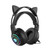 T25 RGB Stereo Cat Ear Bluetooth Wireless Headphones with Detachable Microphone