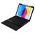 B10S Triangle Holder Three-color Backlight Bluetooth Keyboard Leather Case