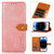 KHAZNEH Dual-color Cowhide Texture Flip Leather Phone Case