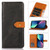 KHAZNEH Dual-color Cowhide Texture Flip Leather Phone Case