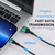 ENKAY ENK-CB120 3 in 1 1.2m USB 3.0 to Type-C / 8 Pin / Micro USB 5A Fast Charging Cable