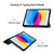 For iPad 10.2 2022 ENKAY Tri-fold Custer Texture Leather Stand Smart Case