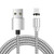 USB to 8 Pin Magnetic Metal Connector Nylon Two-color Braided Magnetic Data Cable, Cable Length: 1m