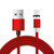 USB to 8 Pin Magnetic Metal Connector Nylon Two-color Braided Magnetic Data Cable, Cable Length: 1m