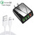 2 in 1 1m USB to 8 Pin Data Cable + 30W QC 3.0 4 USB Interfaces Mobile Phone Tablet PC Universal Quick Charger Travel Charger Set, US Plug