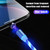 2 in 1 USB to 8 Pin + Micro USB Magnetic Suction Colorful Streamer Mobile Phone Charging Cable, Length: 1m