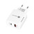TE-PD01 PD 20W + QC3.0 USB Dual Ports Quick Charger with Indicator Light, EU Plug