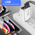 F002C QC3.0 USB + USB 2.0 LED Digital Display Fast Charger with USB to 8 Pin Data Cable, EU Plug