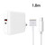 A6 PD 65W USB-C / Type-C + QC3.0 USB Laptop Adapter + 1.8m USB-C / Type-C to MagSafe 2 / T Data Cable Set for MacBook Series,