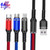 XJ-78 66W 6A 3 in 1 USB to 8 Pin + Type-C + Micro USB Super Flash Charging Cable, Length: 1.2m