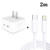 SDC-40W Dual PD USB-C / Type-C Ports Charger with Type-C to 8 Pin Data Cable, US Plug