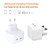 SDC-40W Dual PD USB-C / Type-C Ports Charger with Type-C to 8 Pin Data Cable, UK Plug