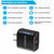 36W Dual Port QC3.0 USB Charger with 3A USB to 8 Pin Data Cable, US Plug