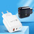 PD04 PD20W + QC18W Mobile Phone Charger with LED Indicator, EU Plug
