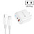 PD04 Type-C + USB Mobile Phone Charger with Type-C to 8 Pin Cable, US Plug