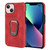 Ring Holder PU Phone Case For iPhone 14